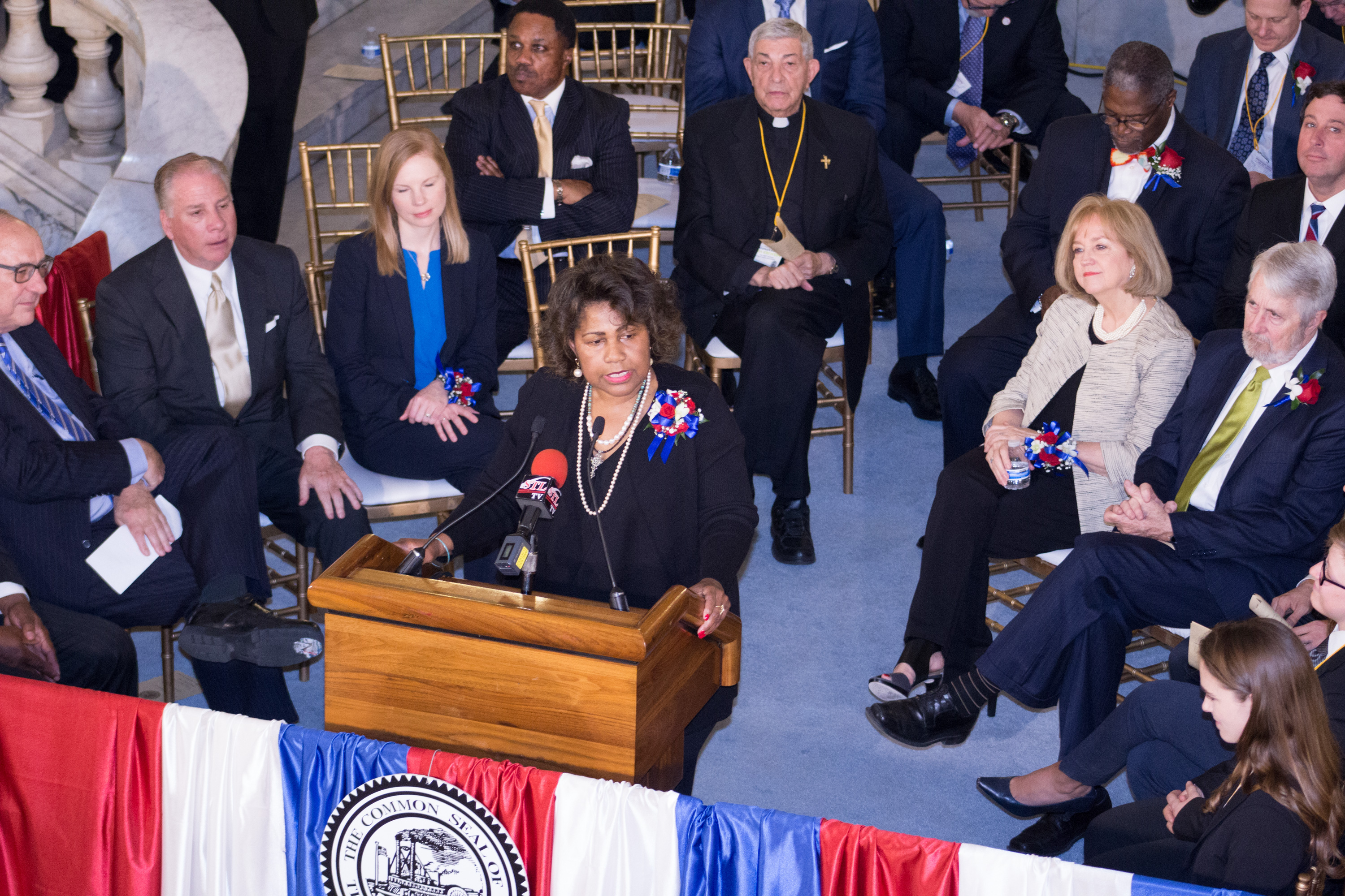 Comptroller Darlene Green speaking at 2017 Inauguration