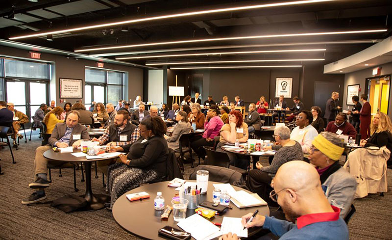 Picture of ConnectSTL Coalition at Summit Workshop in December of 2023