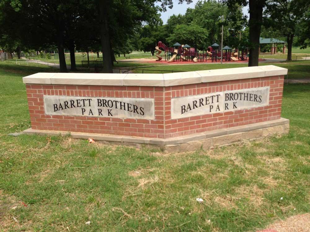 Barrett Park brick entrance sign