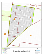 Tower Grove East Neighborhood Map