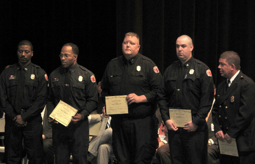 Lifesaving Award to Colin McCoy, Matt Sleet, Shawn Davis and E20C