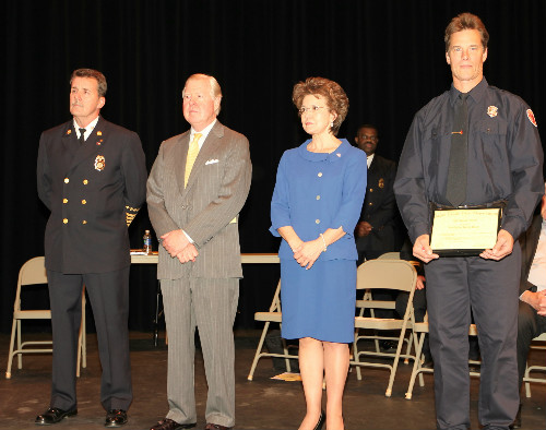 Lifesaving Award to Firefighter Kevin Busse, representing Fireboat Team.