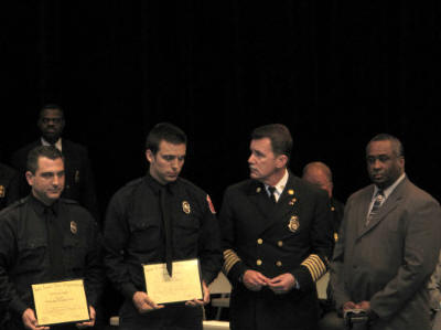 Chris Walsh Award presented to Paramedic Christian Yacula and EMT Chris Dimza