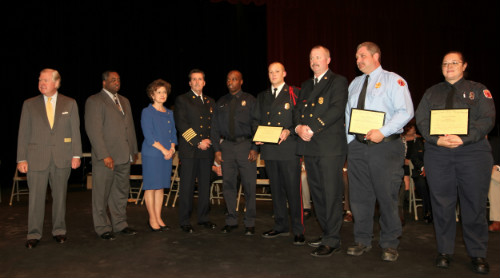 Lifesaving Award to Paramedic Crew Chief James Thompson, EMT Denise Travis and Members of E10B