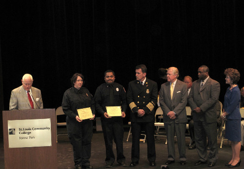 Ned Fryer, Paramedic Christine Dooley, Paramedic Bhavin Mehta, Fire Chief Dennis Jenkerson, J. Curtis Engler, Public Safety Director Charles Bryson, Rebecca Davis