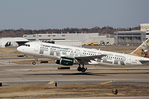 Frontier Airlines Plane Departing