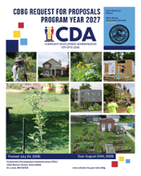 Cover page including pictures of CBDG projects