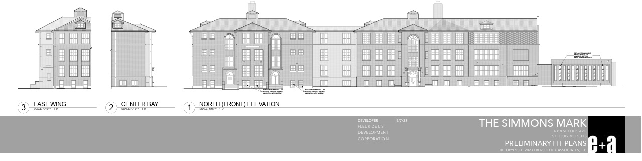 Simmons Mark elevation Simmons Mark elevation view of building