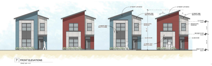 TGCDC Morgan Ford Rendering of two story town homes on Morgan Ford