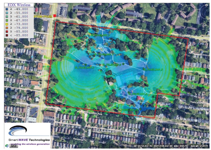 Tilies Park Wifi demonstration map Tilies Park Wifi demonstration map