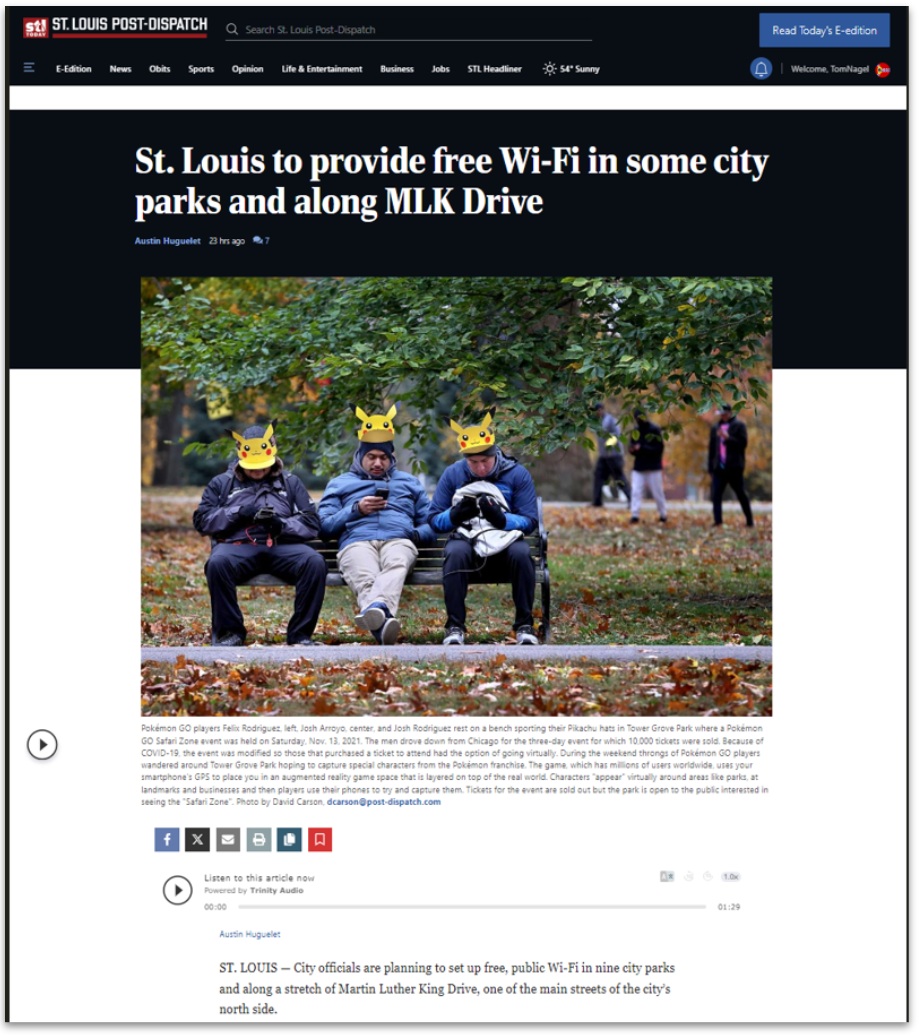 STL Today article news clipping. STL Today article news clipping.
