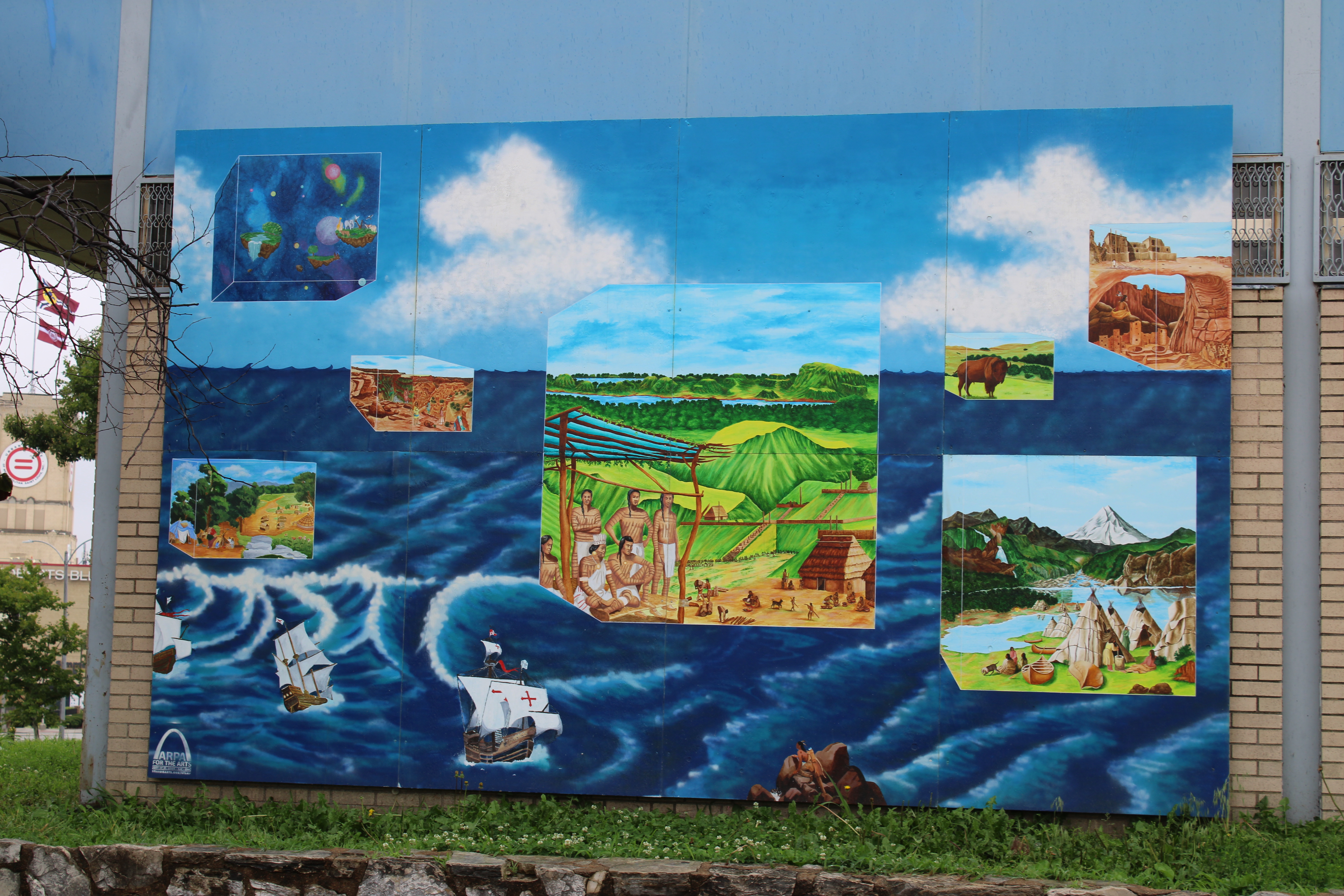 ARPA Funded For The Arts Mural Outside of Wohl Recreation Center