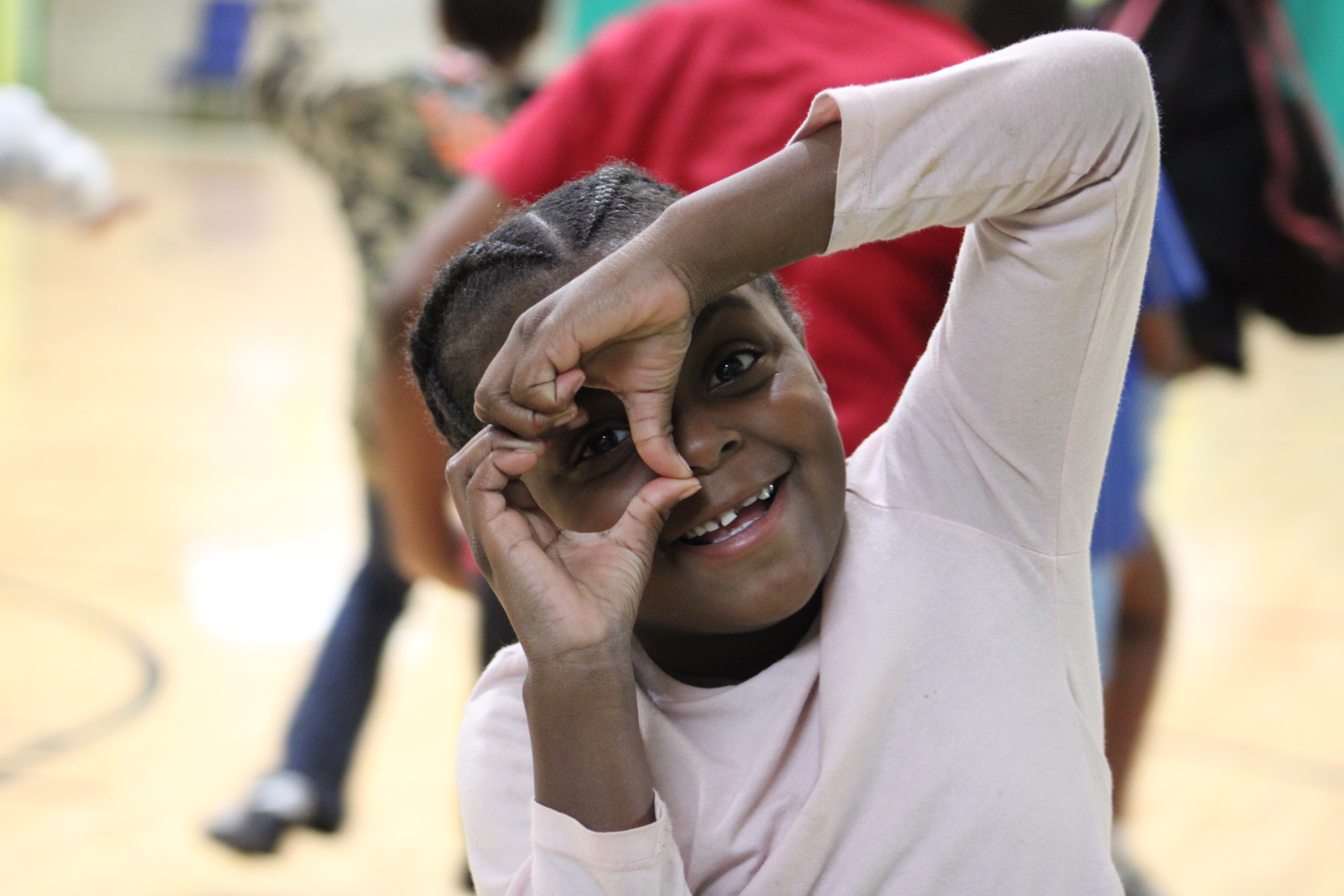 Buder Recreation Center student showing excitement 