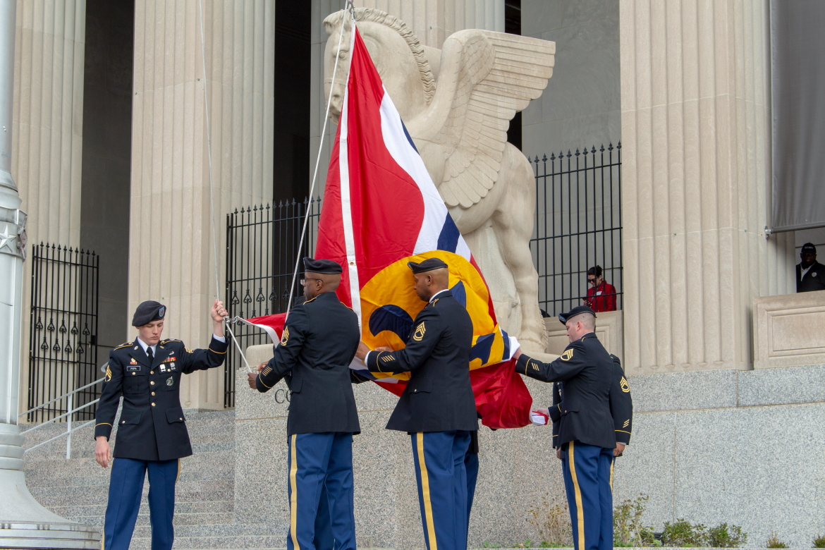 Photo from the November 3, 2018 Soldiers&#39; Memorial Rededication, City of St. Louis.