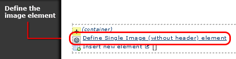 Define the image element in CommonSpot