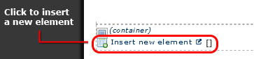 Insert an Element in CommonSpot