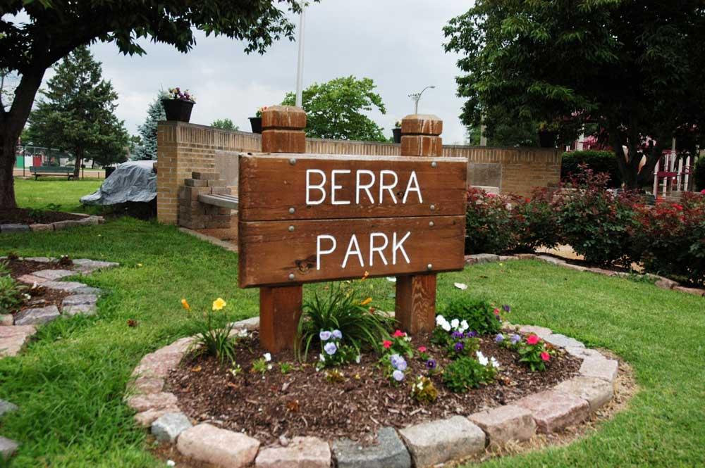 Berra Park Entrance sign