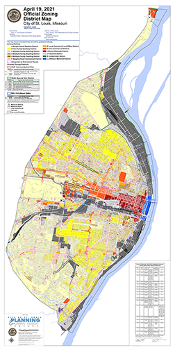 St Louis City District Map Citywide Zoning District Map