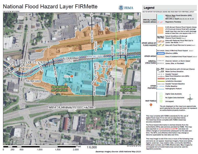 FEMA Flood Map showing the project location.