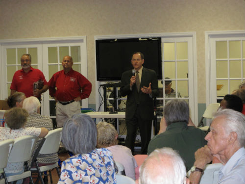 Mayor Slay addresses the audience at the 9th annual Summer Cool Down Luncheon on July 11, 2012