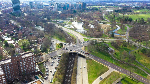 Aerial view of the Union-Lindell Bridge