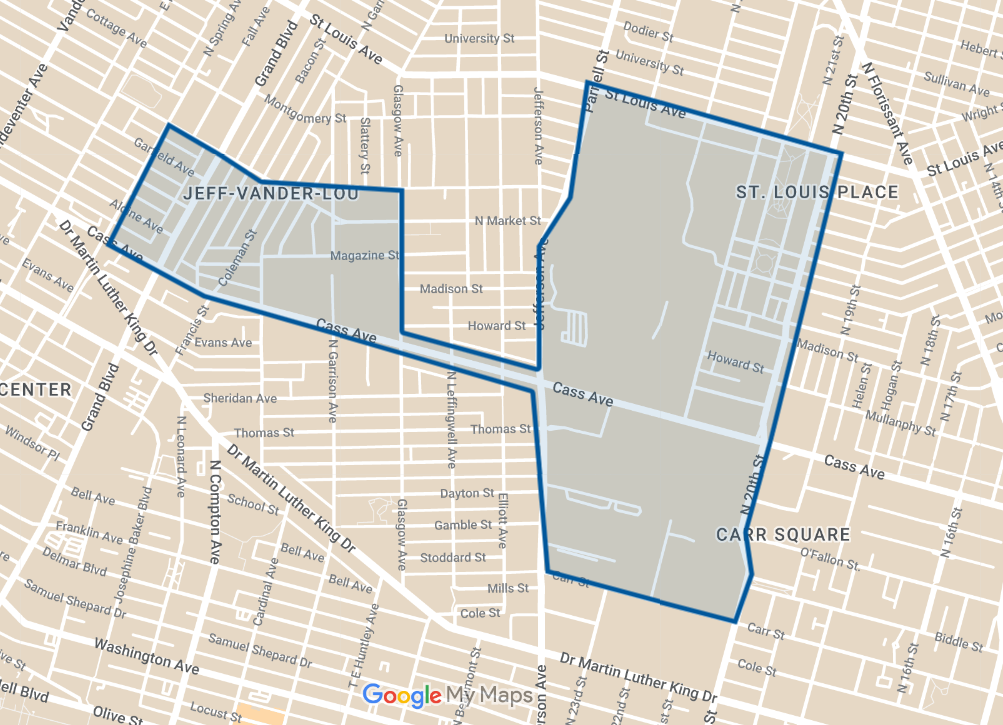 Area 1 Jeff-Vander-Lou, Carr Square and St. Louis Place