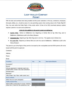 Loop Trolley Permit
