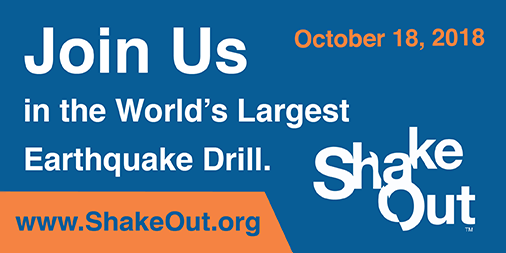 Information about the 2018 Great Shakeout Earthquake Drills