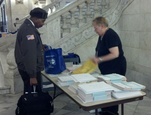 2015 Charity Drive kick off in City Hall rotunda 