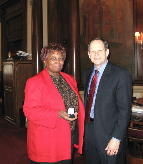 Helena Crowder with Mayor Slay Feb. 17, 2012 