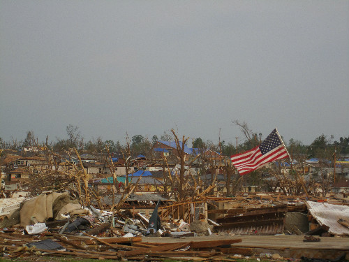 Photo of the destruction in Joplin from the tornado 