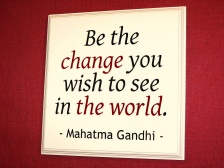 Be the change you want to see in the world quote box