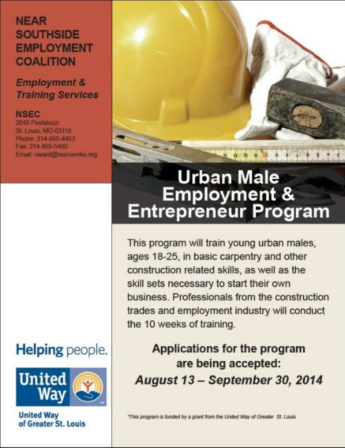 Urban Male Program Flyer